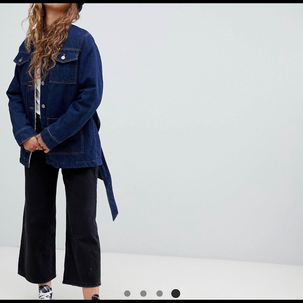 ASOS DESIGN denim belted jacket